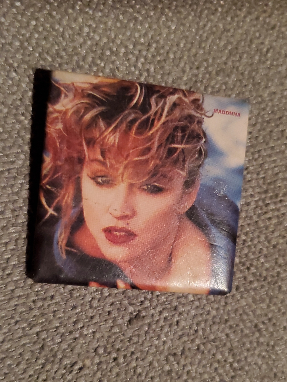Adonna Square Portrait Pin - Red, Blue, Black